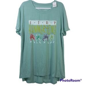 LYRIC CULTURE WOMEN'S SHORT SLEEVE STOP HAMMER TIME GRAPHIC T-SHIRT SIZE 2X